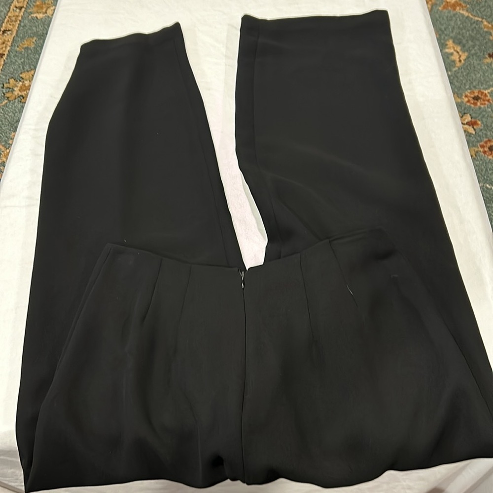 Donna Morgan Black Lined Pants Size 10 Wide Leg Excellent Condition - Picture 6 of 7
